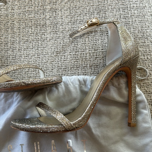 Stuart Weitzman Platinum heel sandal size 5.5 - Picture 4 of 12